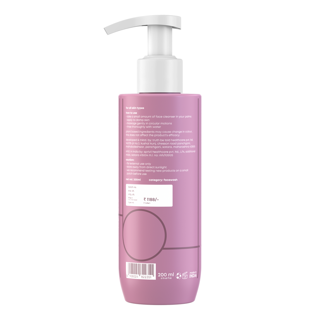 Truth be told hydrate & glow gentle face cleanser